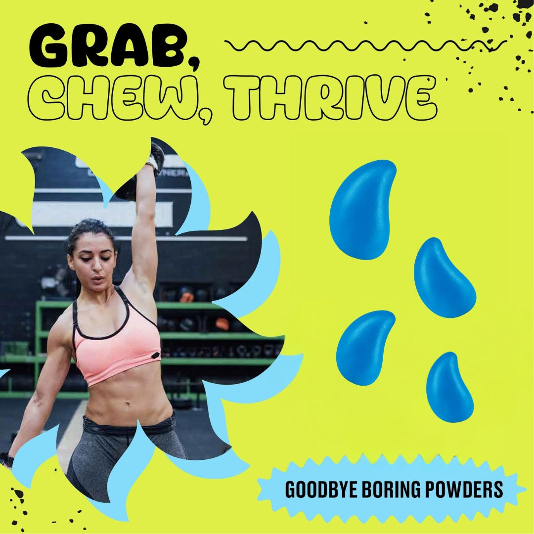 grab, chew, thrive