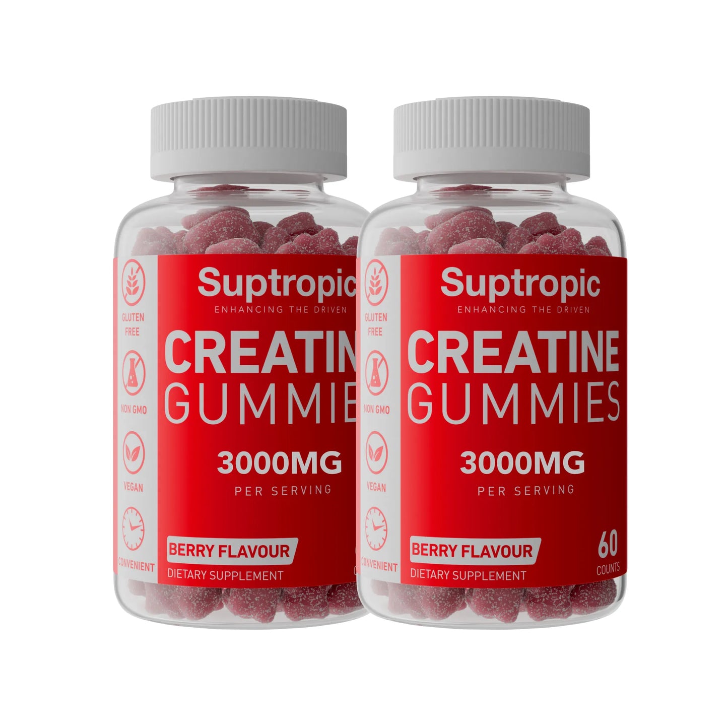 Creatine Gummies, 3000mg per serving (30days), 60 gummies, Creatine Monohydrate