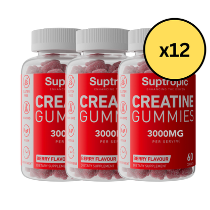 Creatine Gummies, 3000mg per serving (30days), 60 gummies, Creatine Monohydrate