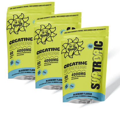 blueberry creatine gummies three