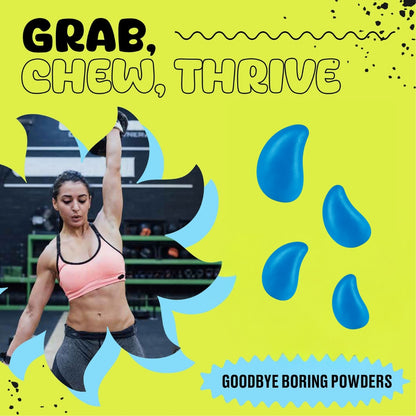 grab, chew, thrive